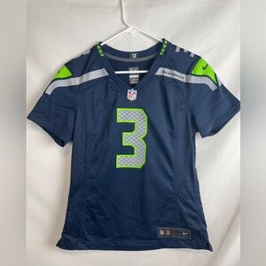SEATTLE SEAHAWKS NFL GAME JERSEY RUSSELL WILSON #3 Nike On Field WOMENS MEDIUM